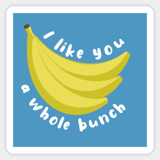 I Like You A Whole Bunch Banana Pun Sticker